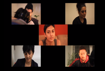 Refugees Welcome, Preview Version, 3 Channel Video, Studio Das Weisse Haus, Vienna, Austria, 2014